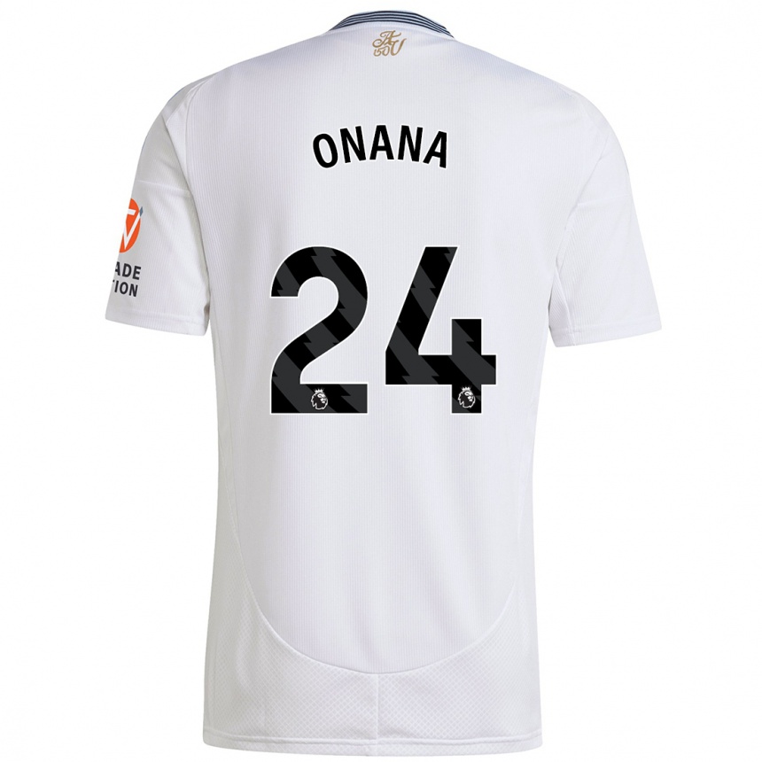 Men Football Amadou Onana #24 White Away Jersey 2024/25 T-Shirt Australia