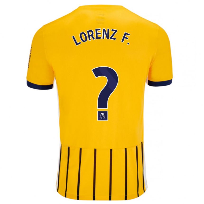 Men Football Lorenz Ferdinand #0 Gold Blue Pinstripes Away Jersey 2024/25 T-Shirt Australia