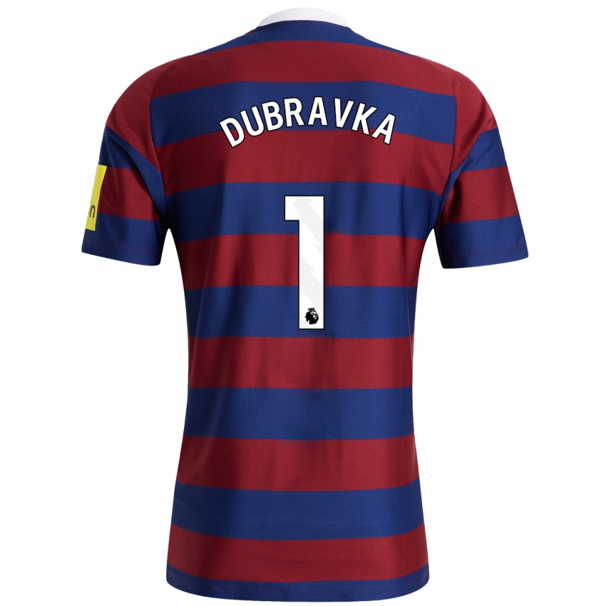 Men Football Martin Dúbravka #1 Burgundy Navy Blue Away Jersey 2024/25 T-Shirt Australia