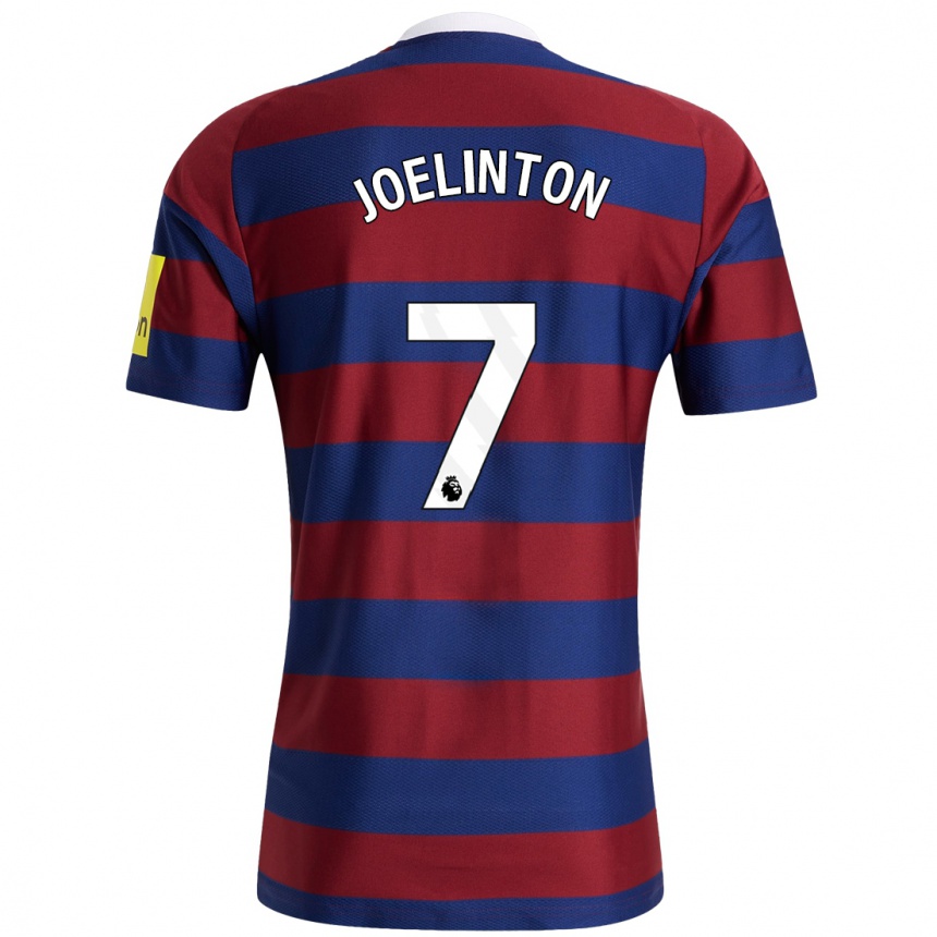 Men Football Joelinton #7 Burgundy Navy Blue Away Jersey 2024/25 T-Shirt Australia