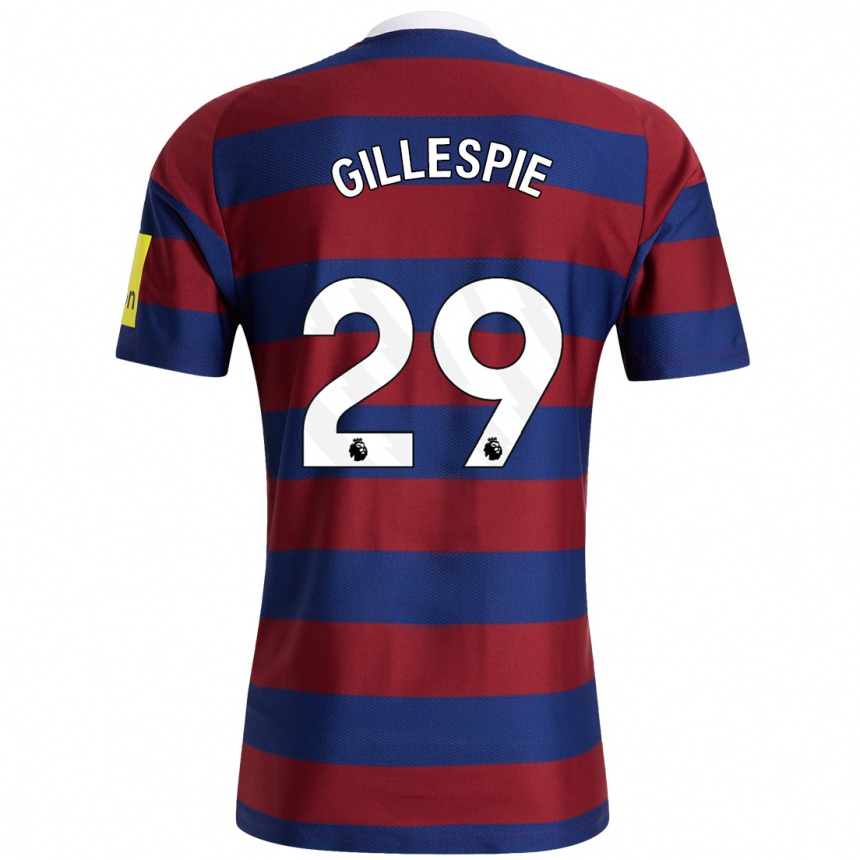 Men Football Mark Gillespie #29 Burgundy Navy Blue Away Jersey 2024/25 T-Shirt Australia