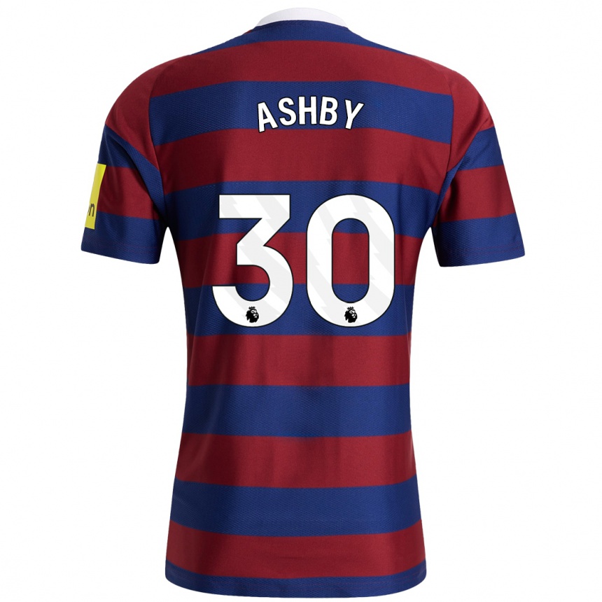 Men Football Harrison Ashby #30 Burgundy Navy Blue Away Jersey 2024/25 T-Shirt Australia