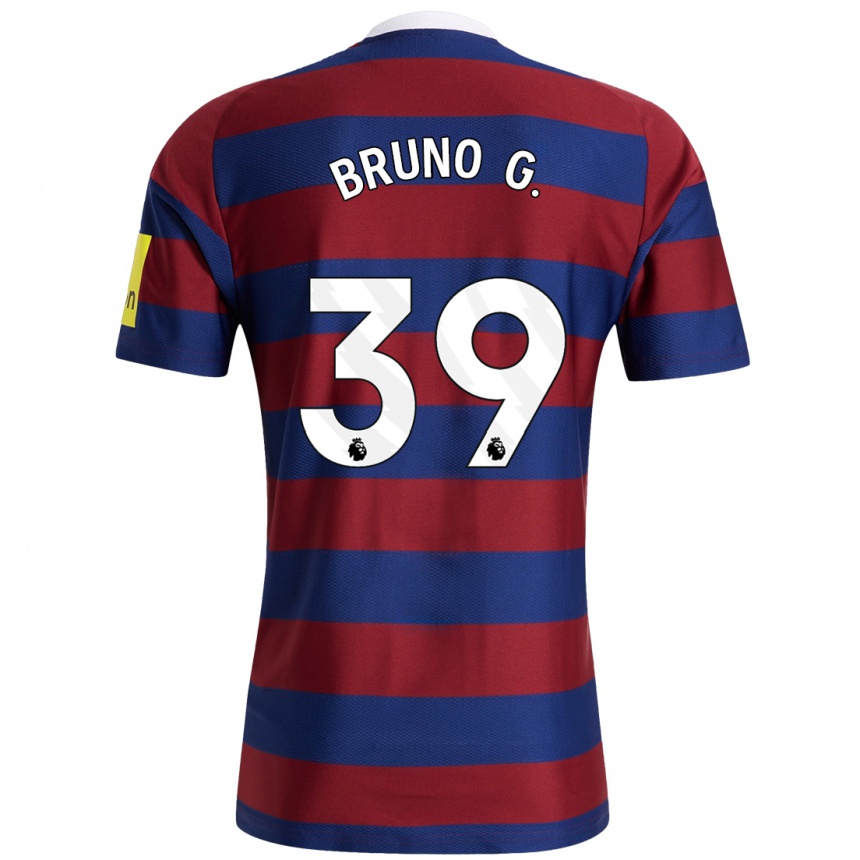 Men Football Bruno Guimarães #39 Burgundy Navy Blue Away Jersey 2024/25 T-Shirt Australia