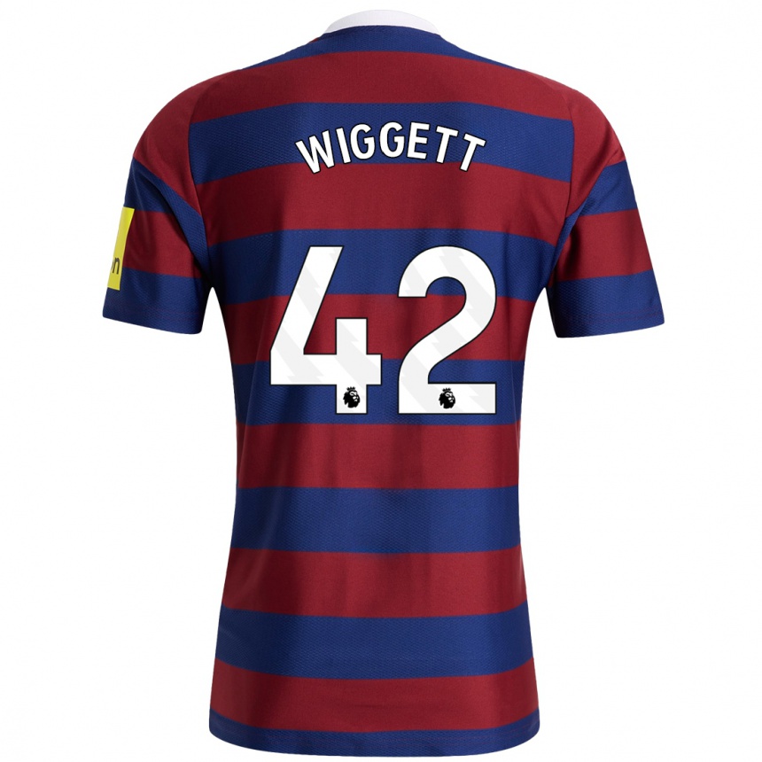 Men Football Charlie Wiggett #42 Burgundy Navy Blue Away Jersey 2024/25 T-Shirt Australia