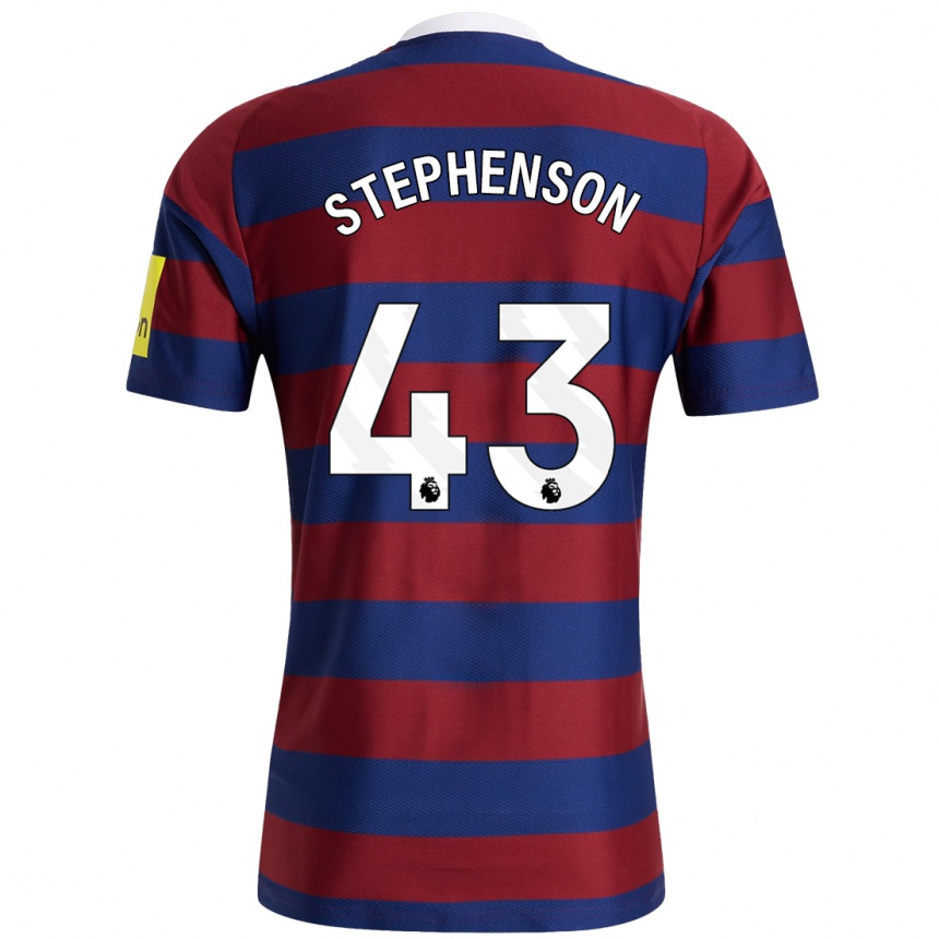 Men Football Dylan Stephenson #43 Burgundy Navy Blue Away Jersey 2024/25 T-Shirt Australia