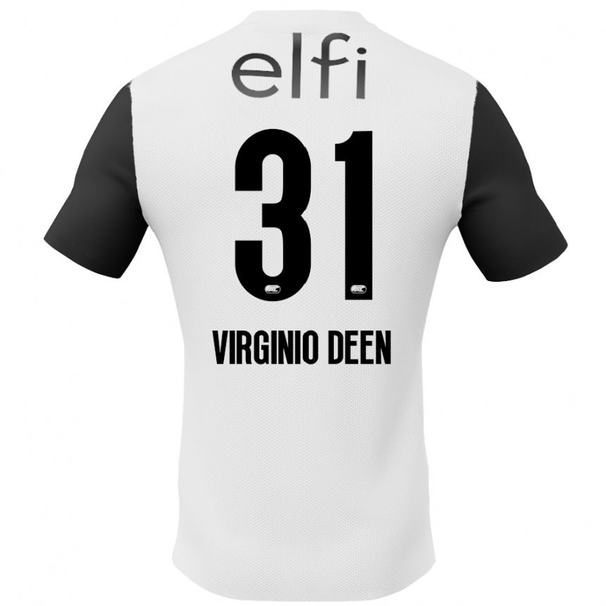 Men Football Daniël Virginio Deen #31 White Black Away Jersey 2024/25 T-Shirt Australia