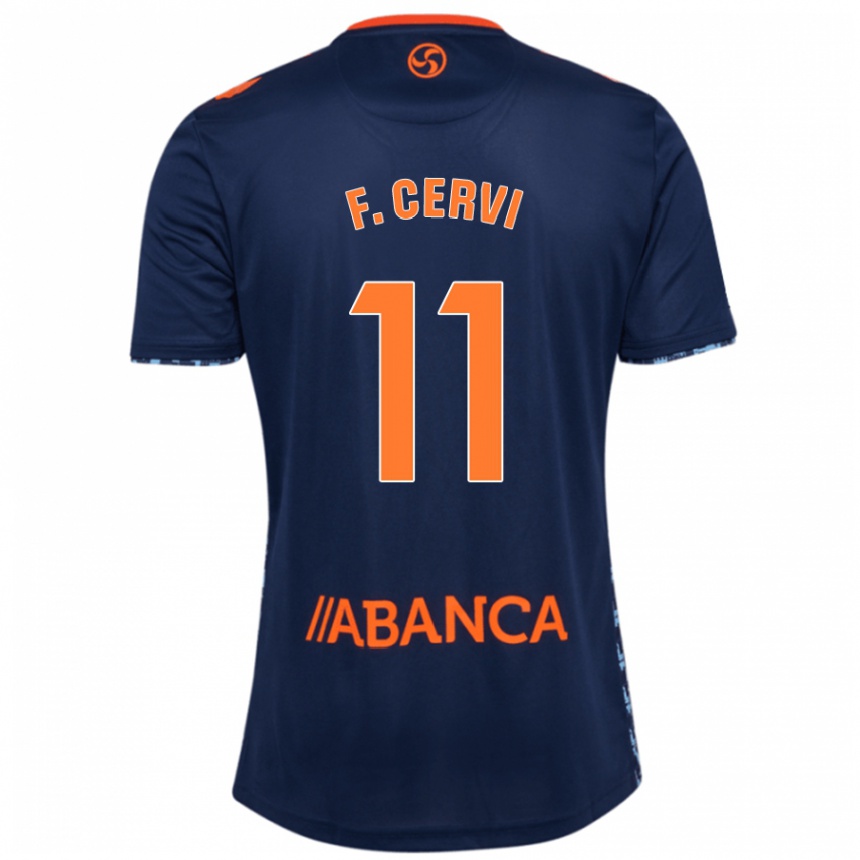 Men Football Franco Cervi #11 Navy Blue Away Jersey 2024/25 T-Shirt Australia