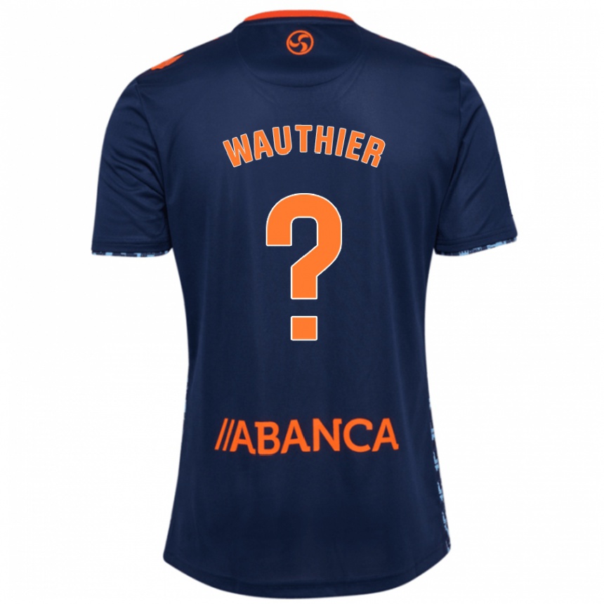 Men Football Hugo Wauthier #0 Navy Blue Away Jersey 2024/25 T-Shirt Australia