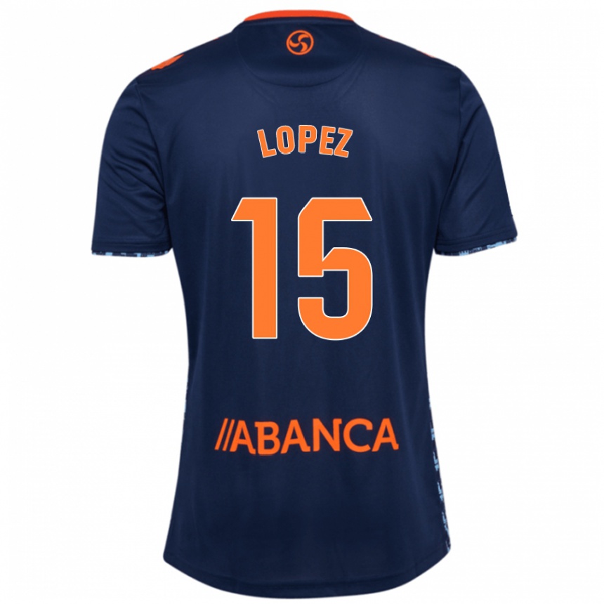 Men Football Fer López #15 Navy Blue Away Jersey 2024/25 T-Shirt Australia