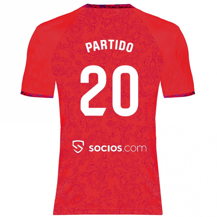 Men Football Paula Partido #20 Red Away Jersey 2024/25 T-Shirt Australia