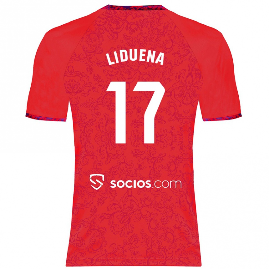 Men Football Daniel Lidueña #17 Red Away Jersey 2024/25 T-Shirt Australia