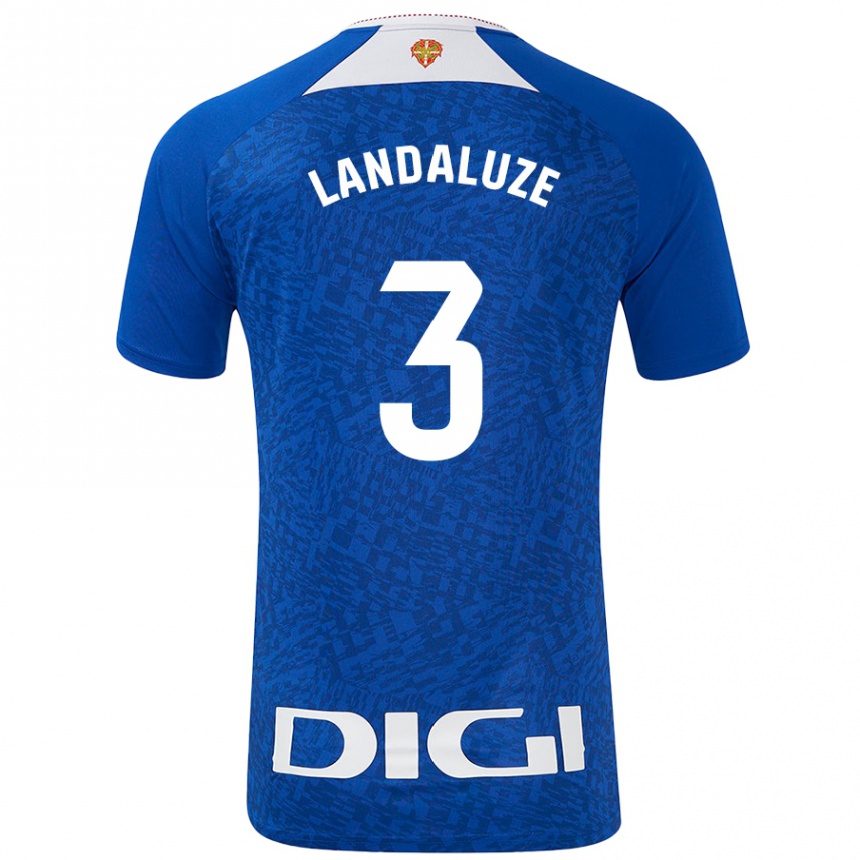 Men Football Naia Landaluze Marquínez #3 Royal Blue Away Jersey 2024/25 T-Shirt Australia