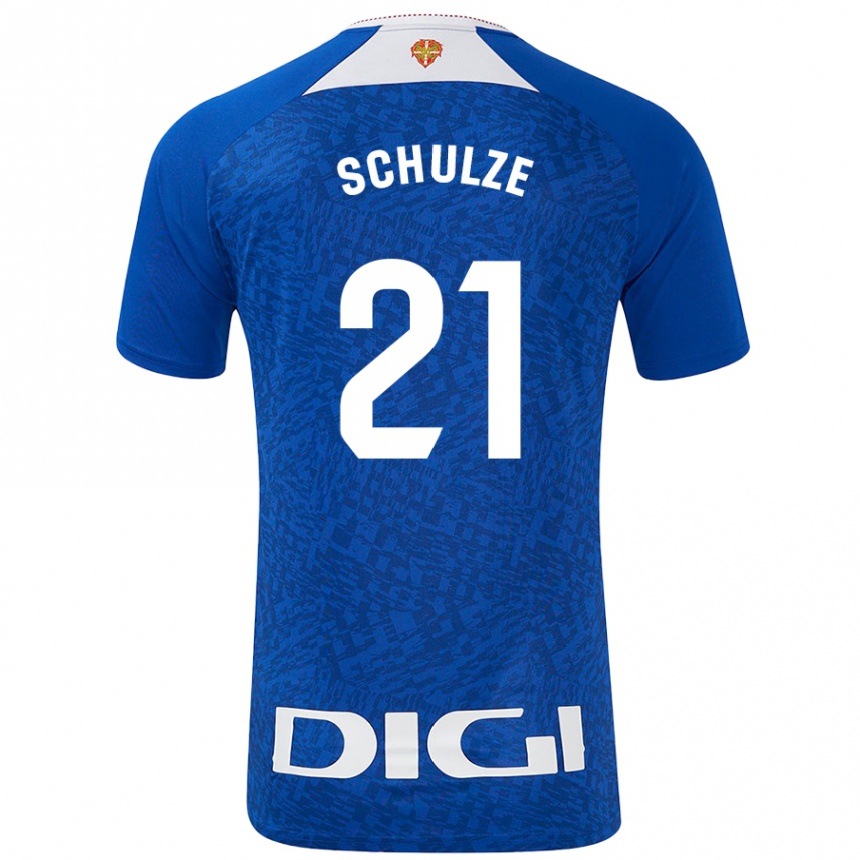 Men Football Bibiane Schulze #21 Royal Blue Away Jersey 2024/25 T-Shirt Australia