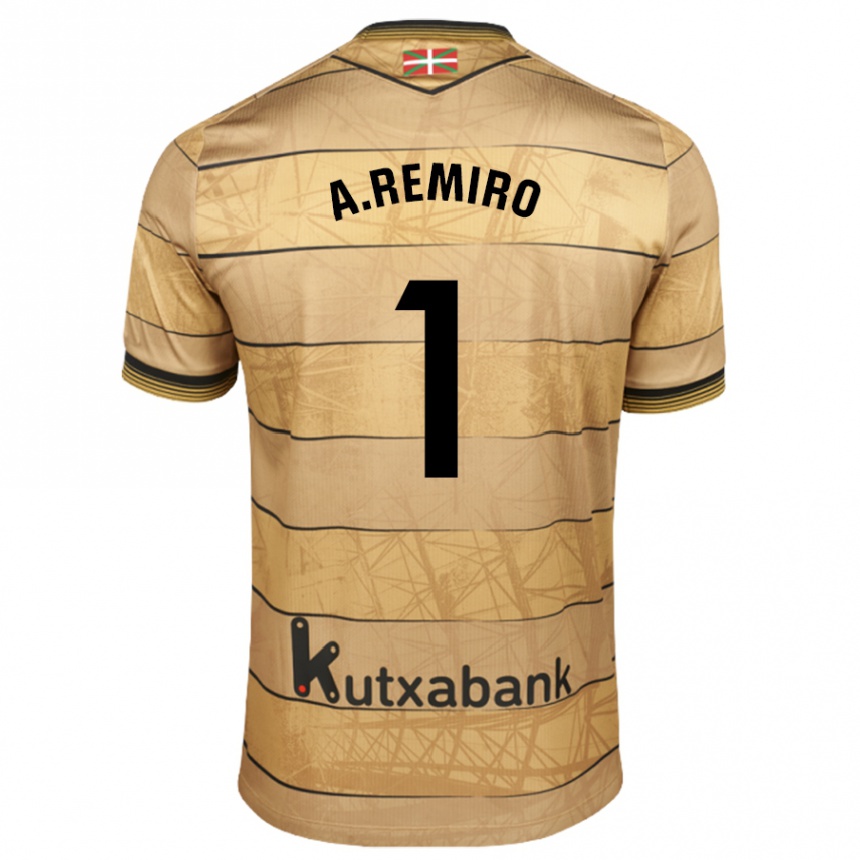 Men Football Álex Remiro #1 Brown Away Jersey 2024/25 T-Shirt Australia