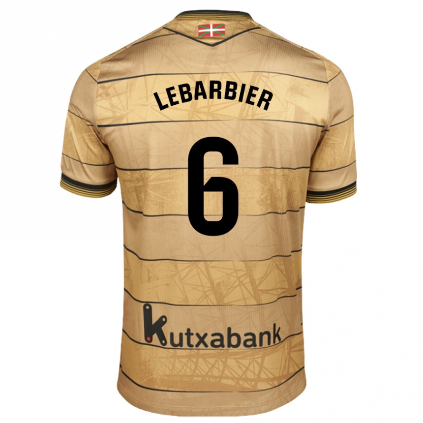 Men Football Alex Lebarbier #6 Brown Away Jersey 2024/25 T-Shirt Australia