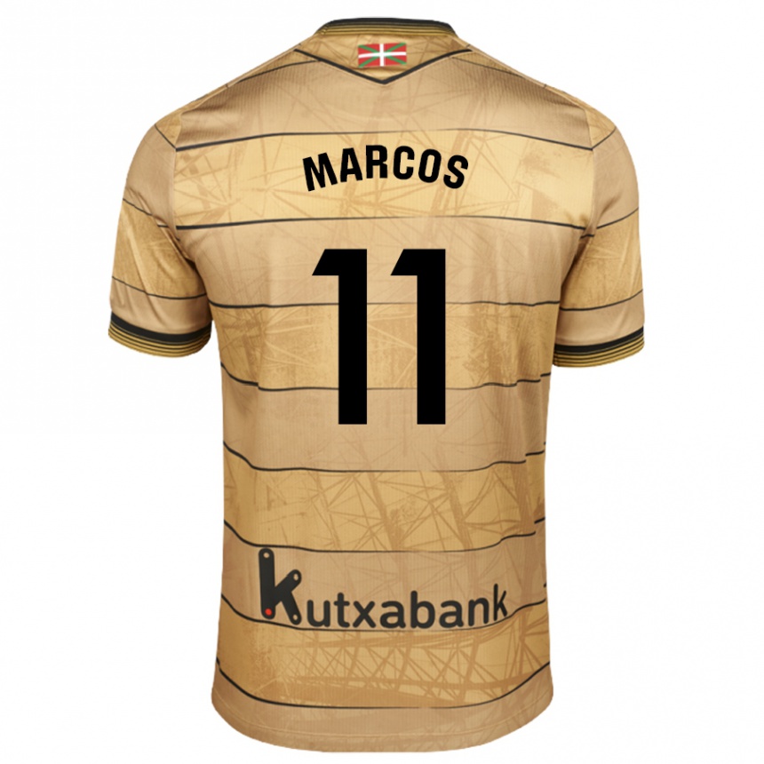 Men Football Cecilia Marcos Nabal #11 Brown Away Jersey 2024/25 T-Shirt Australia