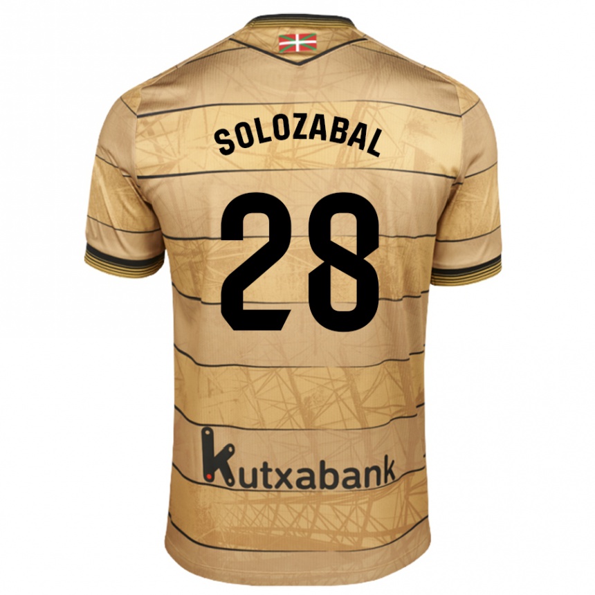 Men Football Malen Solozabal Ibarra #28 Brown Away Jersey 2024/25 T-Shirt Australia