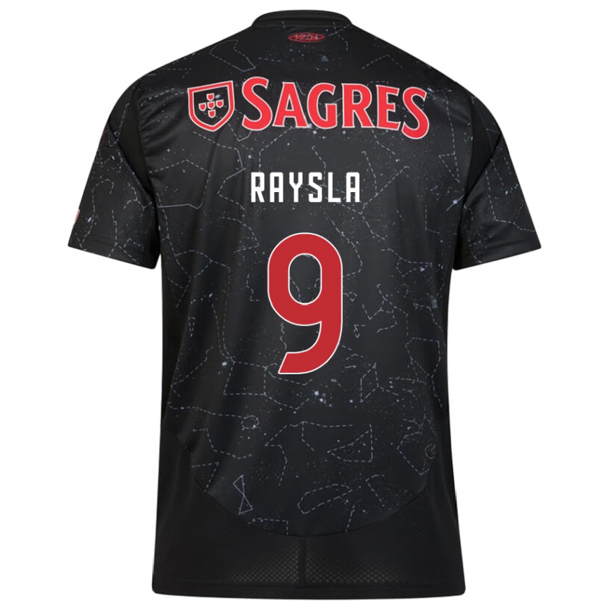 Men Football Nycole Raysla #9 Black Red Away Jersey 2024/25 T-Shirt Australia