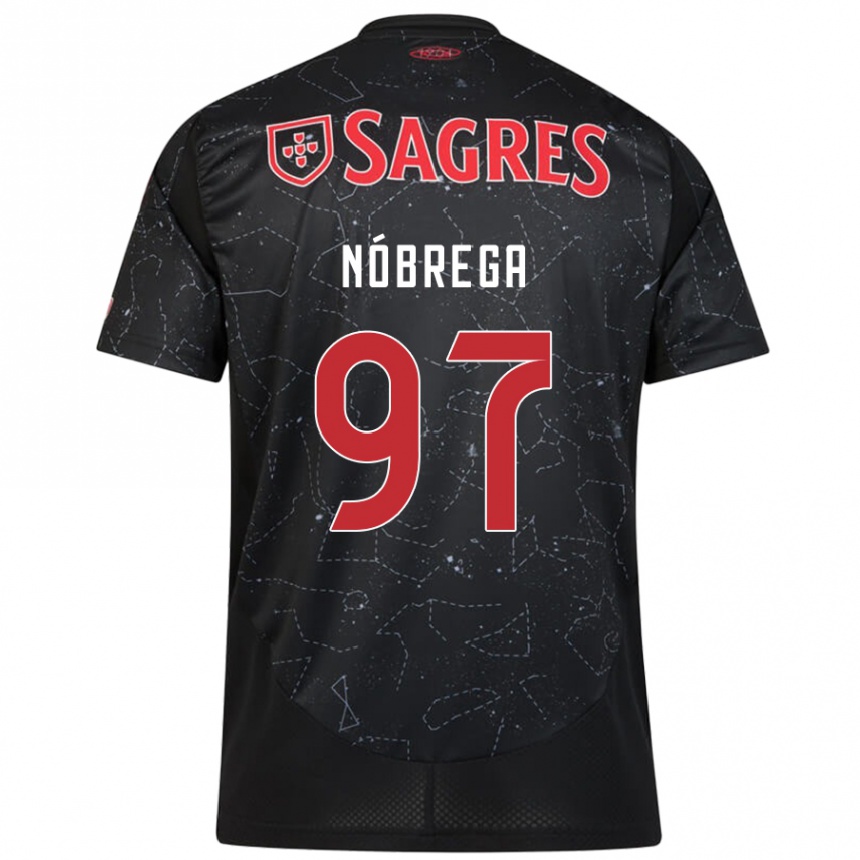 Men Football Ricardo Nóbrega #97 Black Red Away Jersey 2024/25 T-Shirt Australia