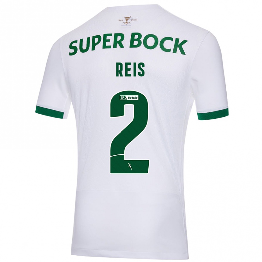 Men Football Matheus Reis #2 White Green Away Jersey 2024/25 T-Shirt Australia