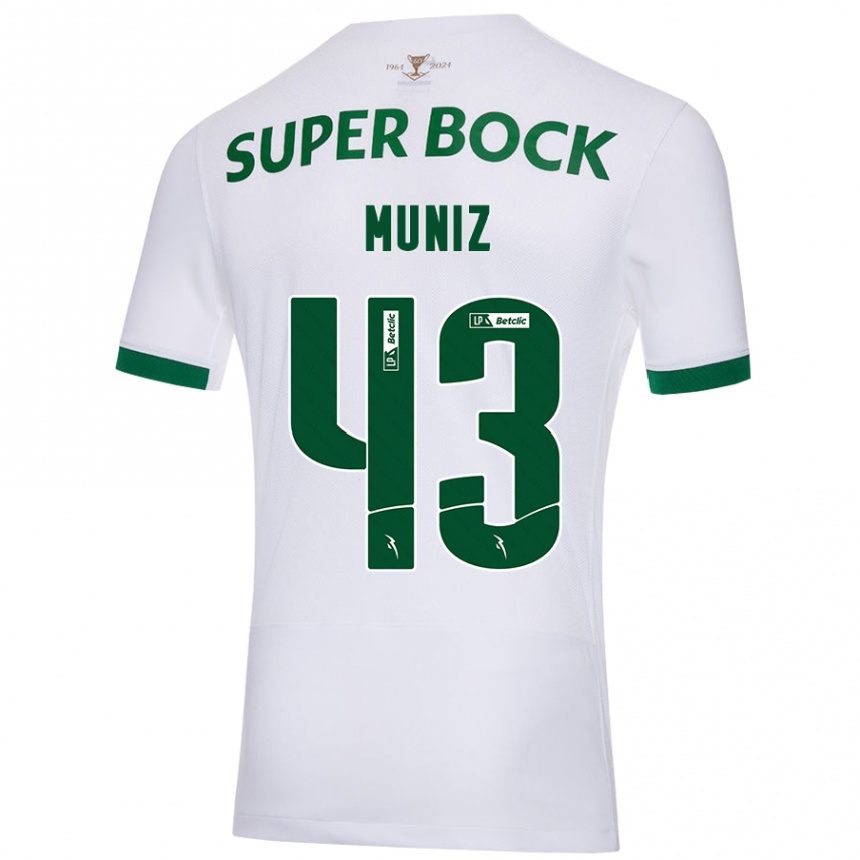 Men Football João Muniz #43 White Green Away Jersey 2024/25 T-Shirt Australia