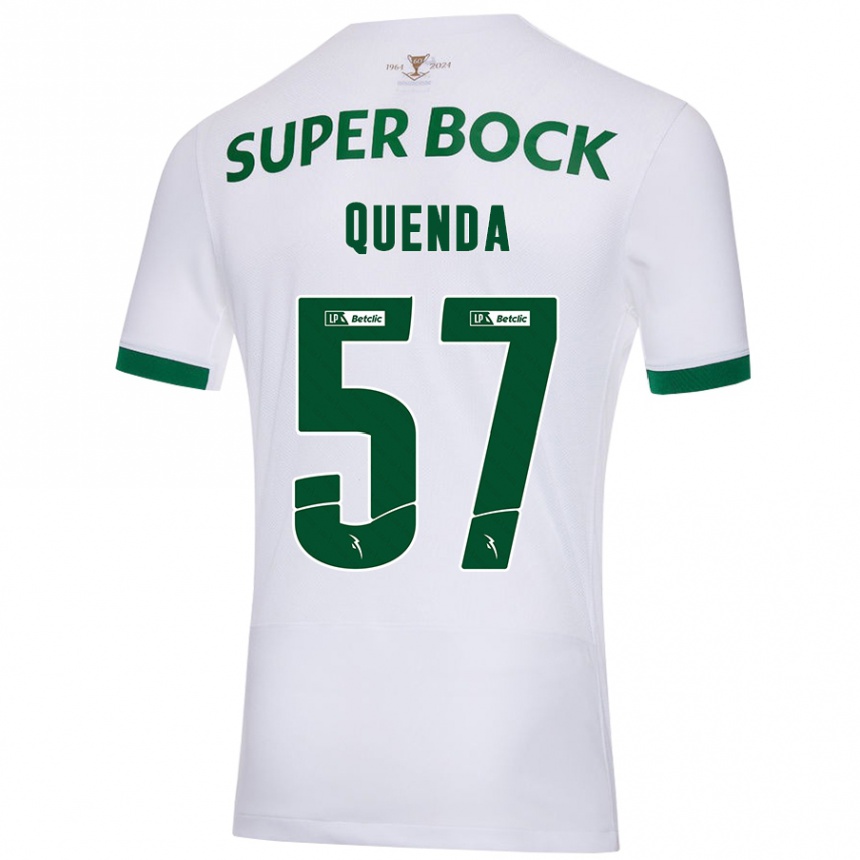 Men Football Geovany Quenda #57 White Green Away Jersey 2024/25 T-Shirt Australia