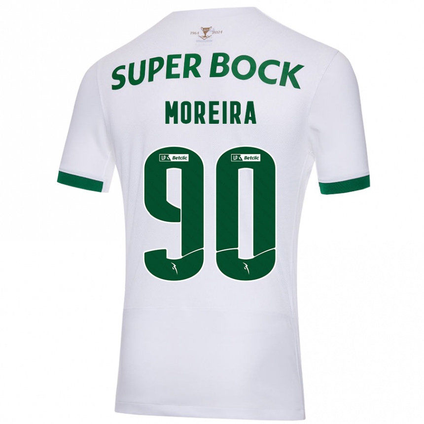 Men Football Afonso Moreira #90 White Green Away Jersey 2024/25 T-Shirt Australia