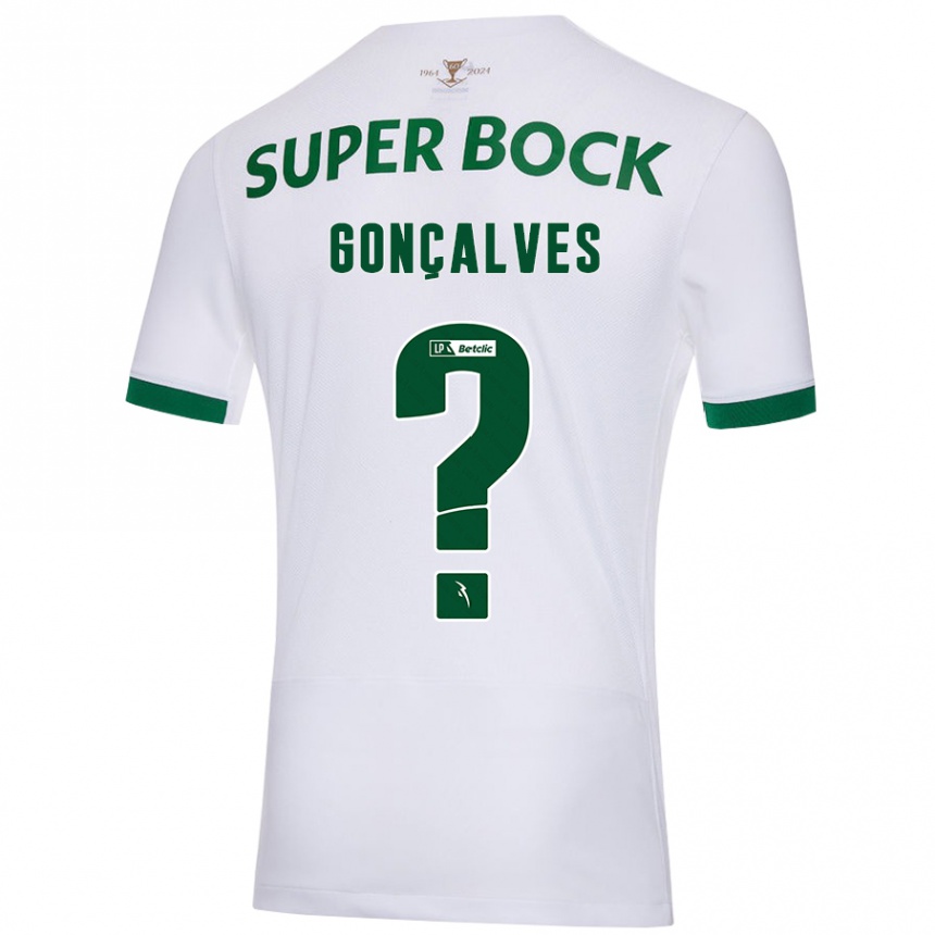 Men Football Flávio Gonçalves #0 White Green Away Jersey 2024/25 T-Shirt Australia