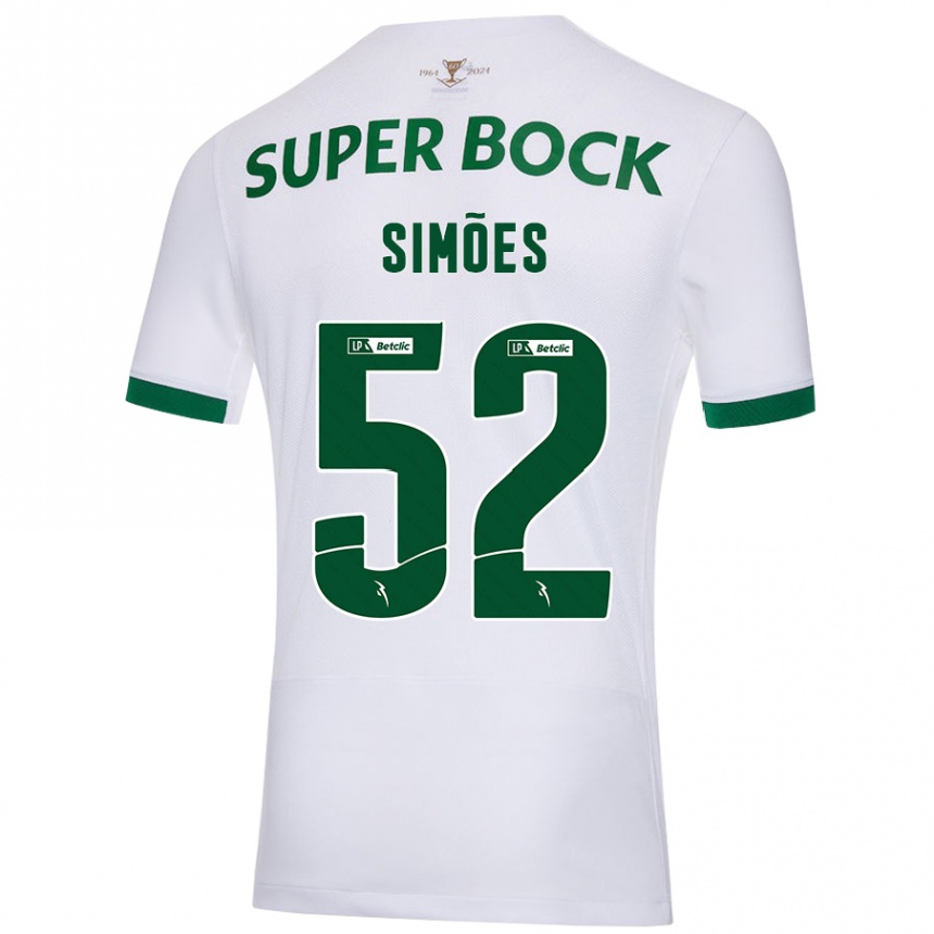 Men Football João Simões #52 White Green Away Jersey 2024/25 T-Shirt Australia