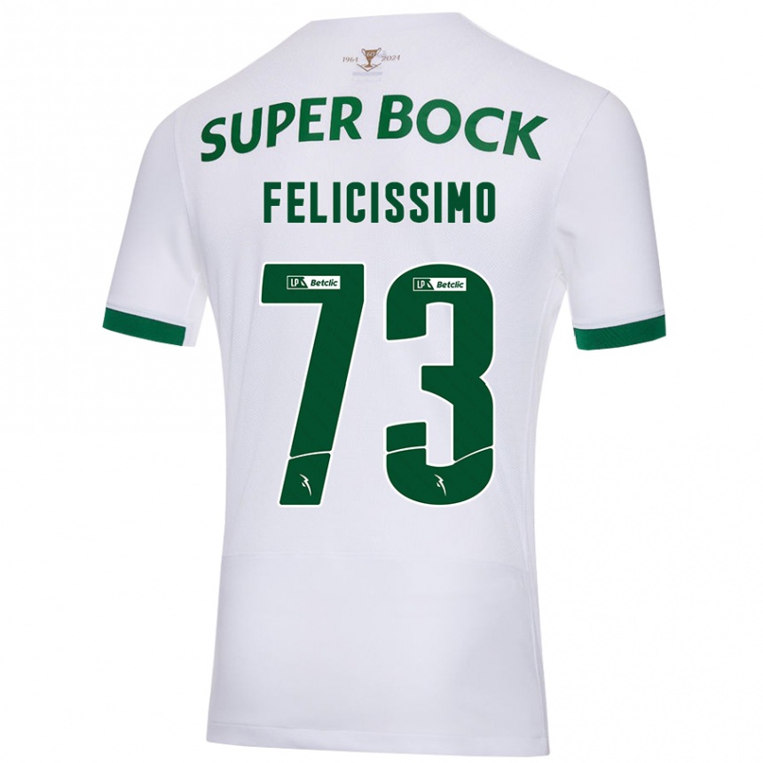 Men Football Eduardo Felicíssimo #73 White Green Away Jersey 2024/25 T-Shirt Australia