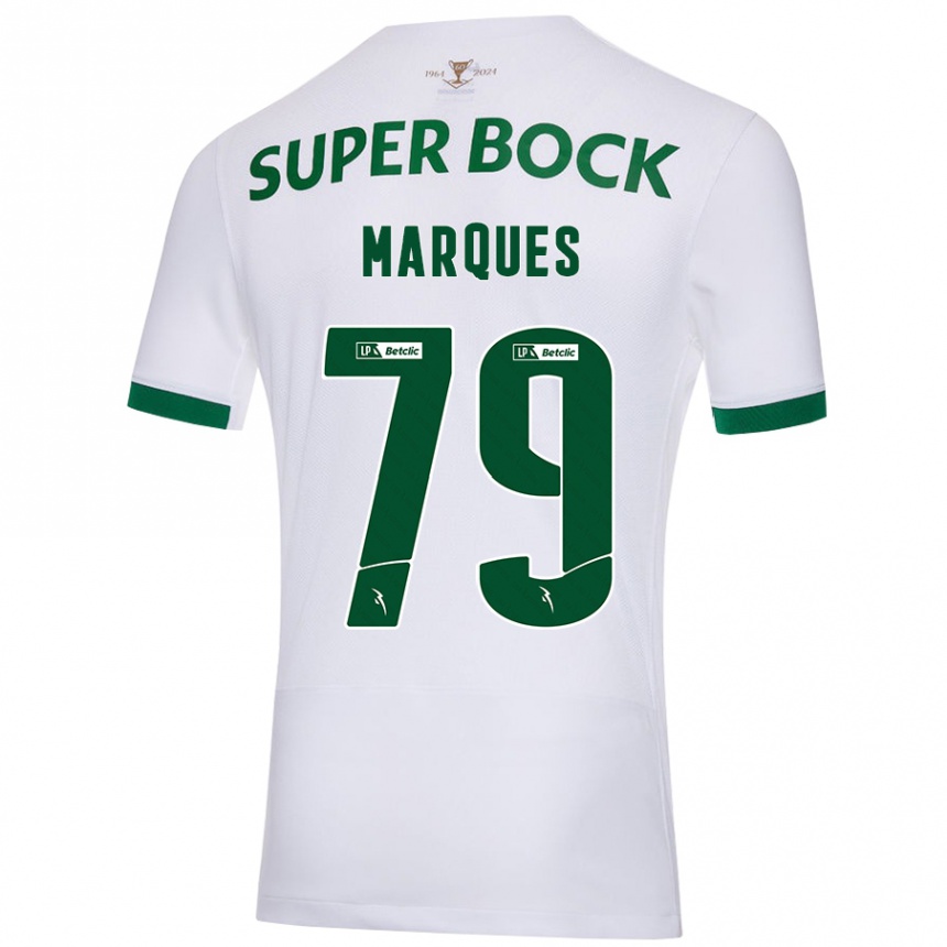 Men Football Rodrigo Marquês #79 White Green Away Jersey 2024/25 T-Shirt Australia