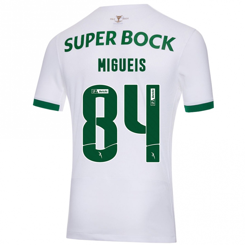 Men Football Pedro Miguéis #84 White Green Away Jersey 2024/25 T-Shirt Australia