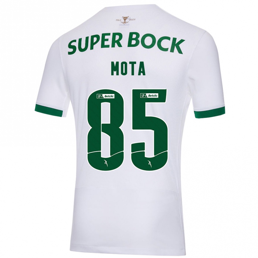 Men Football Rafael Mota #85 White Green Away Jersey 2024/25 T-Shirt Australia