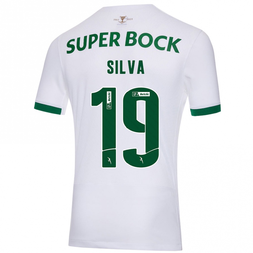 Men Football Diana Silva #19 White Green Away Jersey 2024/25 T-Shirt Australia