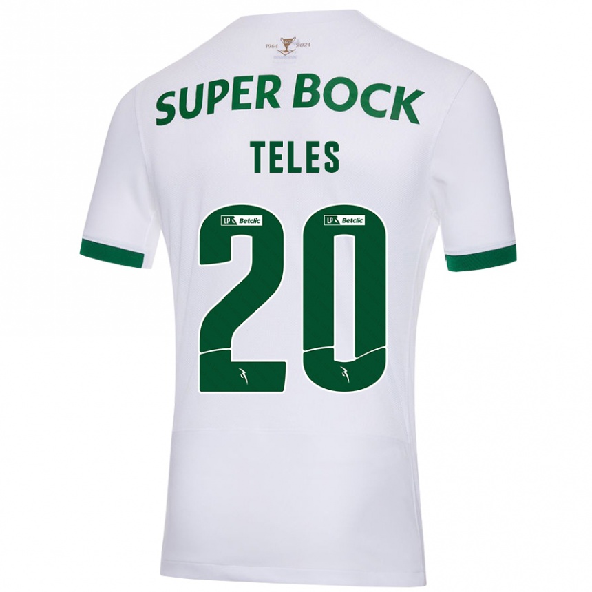 Men Football Ana Isabel Teles #20 White Green Away Jersey 2024/25 T-Shirt Australia