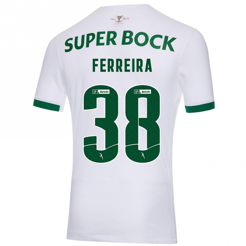 Men Football Marta Ferreira #38 White Green Away Jersey 2024/25 T-Shirt Australia