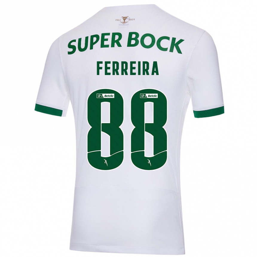 Men Football Tiago Ferreira #88 White Green Away Jersey 2024/25 T-Shirt Australia