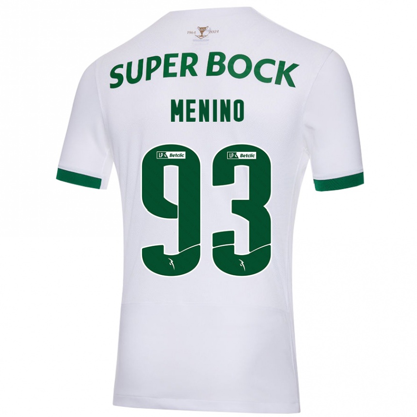 Men Football Miguel Menino #93 White Green Away Jersey 2024/25 T-Shirt Australia