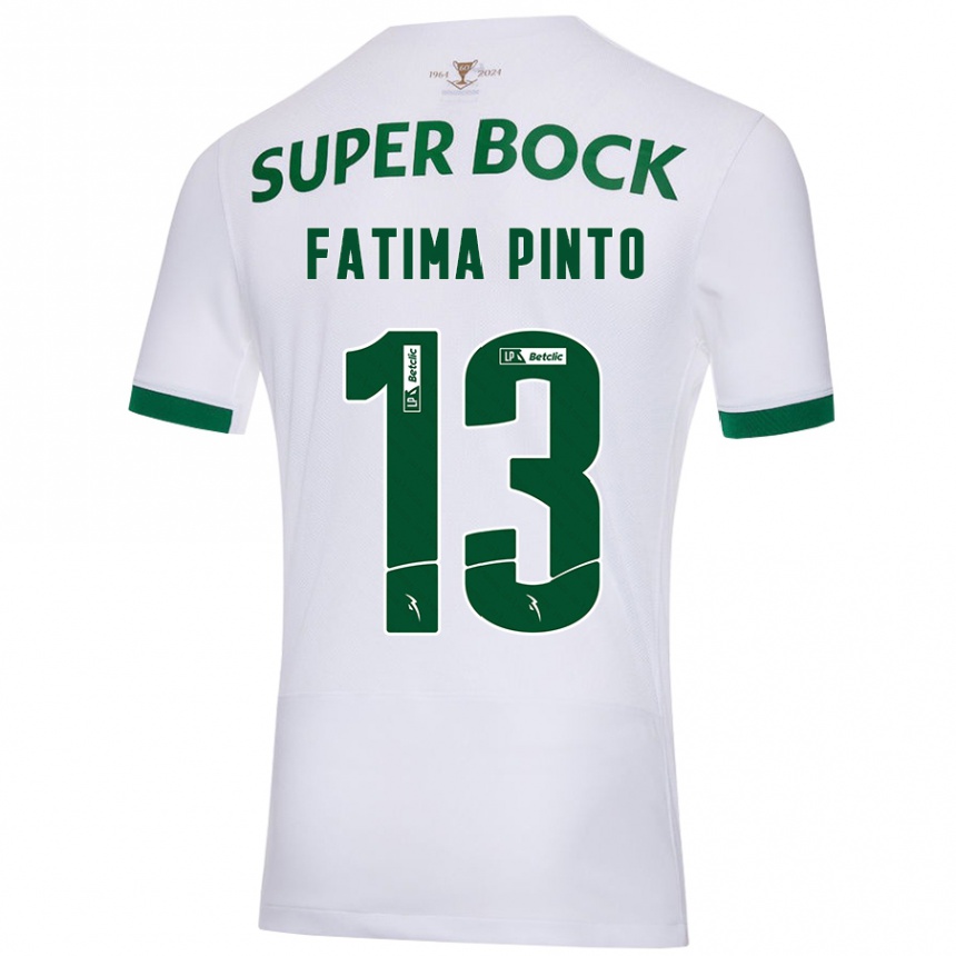 Men Football Fátima Alexandra Figueira Pinto #13 White Green Away Jersey 2024/25 T-Shirt Australia