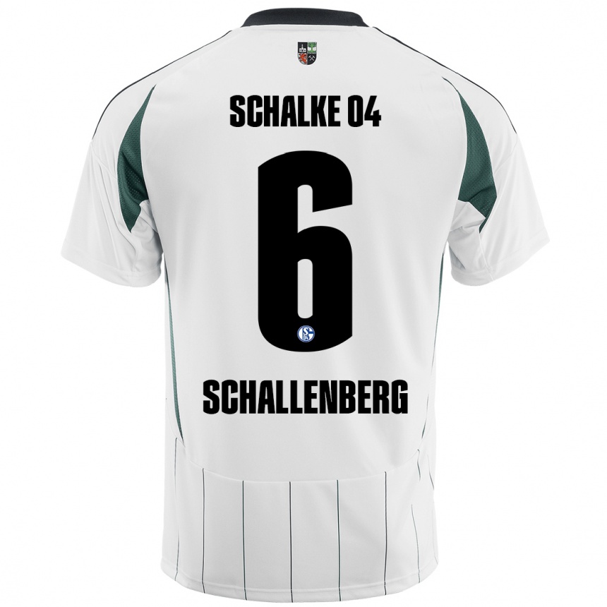 Men Football Ron Schallenberg #6 White Green Away Jersey 2024/25 T-Shirt Australia