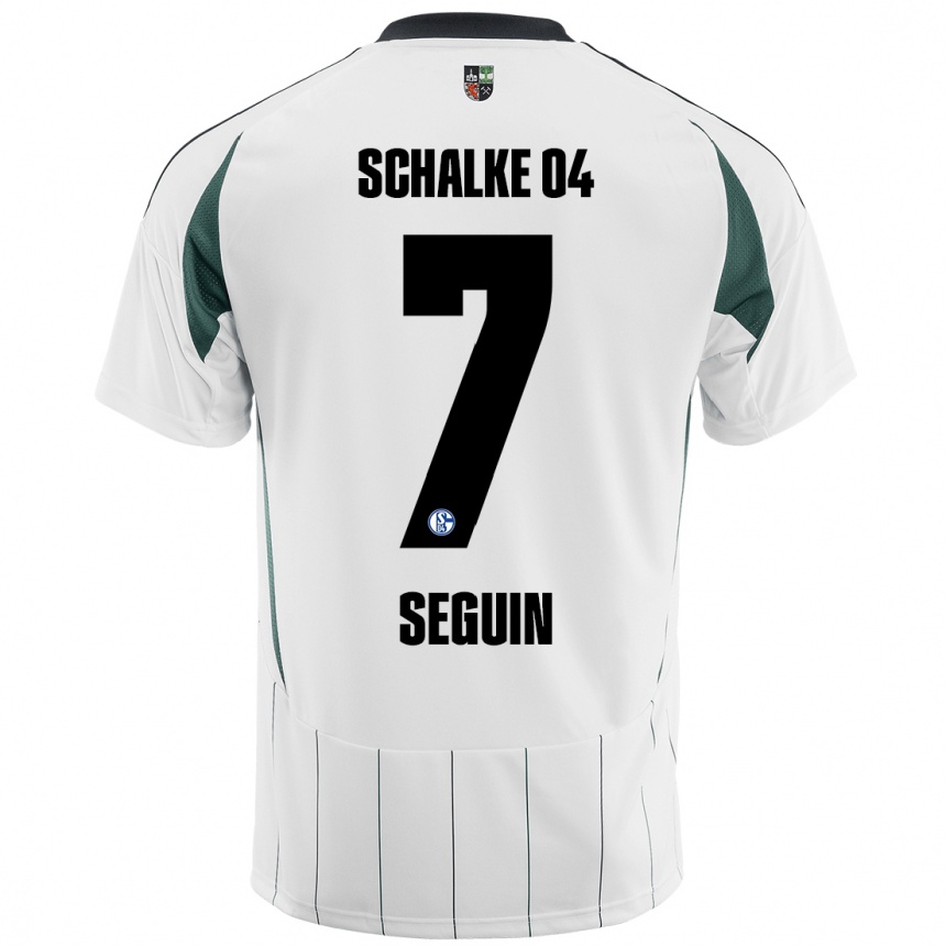 Men Football Paul Seguin #7 White Green Away Jersey 2024/25 T-Shirt Australia