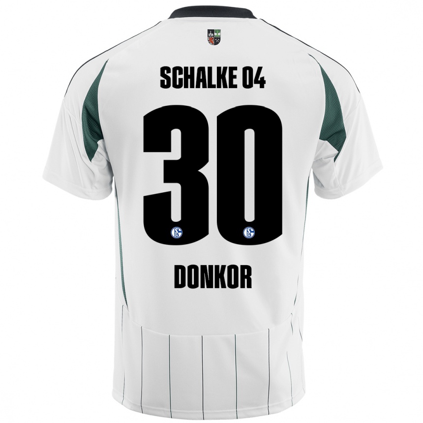 Men Football Anton Donkor #30 White Green Away Jersey 2024/25 T-Shirt Australia