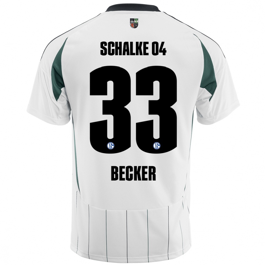 Men Football Vitalie Becker #33 White Green Away Jersey 2024/25 T-Shirt Australia