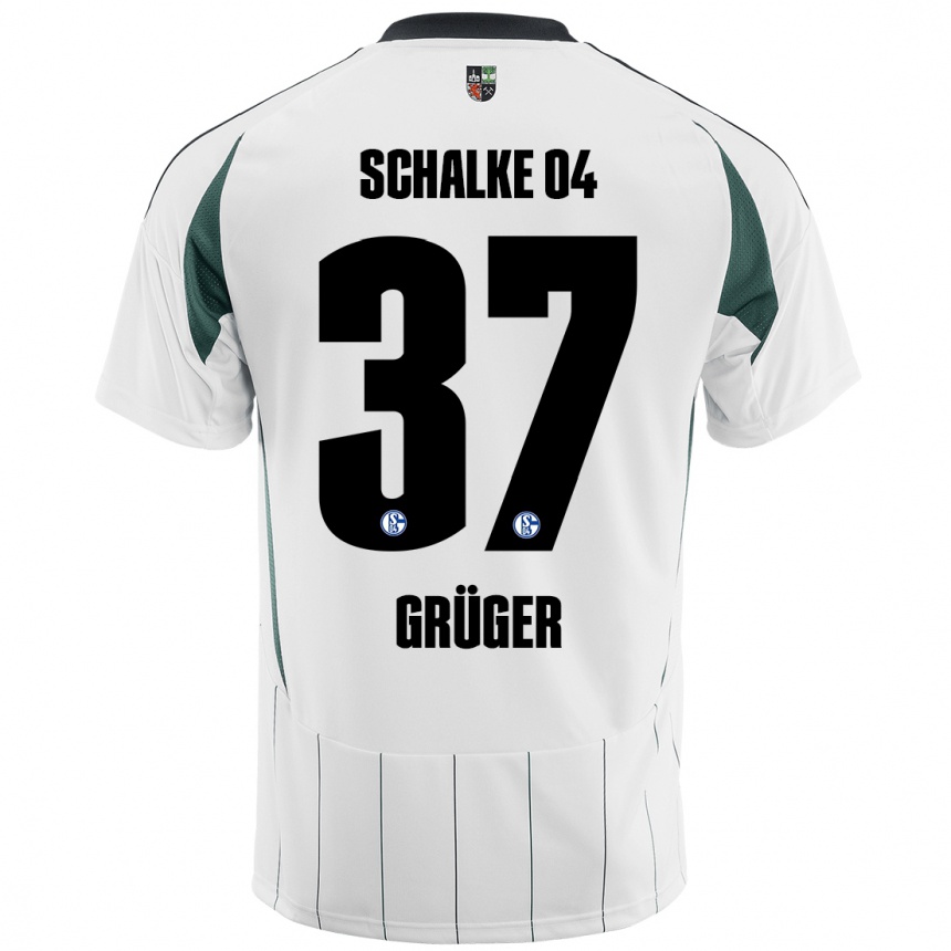 Men Football Max Grüger #37 White Green Away Jersey 2024/25 T-Shirt Australia