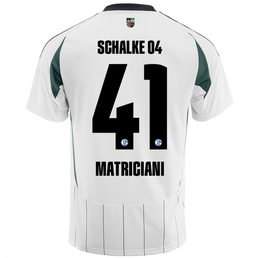 Men Football Henning Matriciani #41 White Green Away Jersey 2024/25 T-Shirt Australia