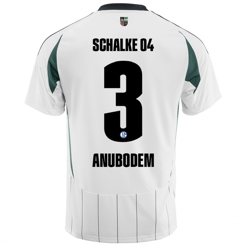 Men Football Ngufor Anubodem #3 White Green Away Jersey 2024/25 T-Shirt Australia