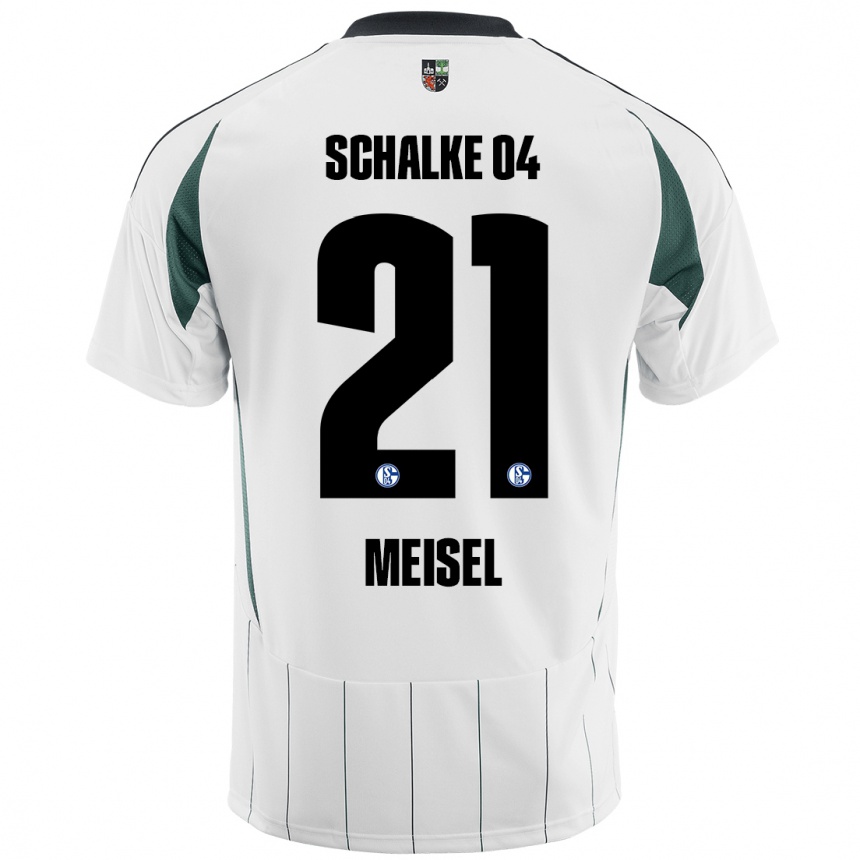 Men Football Kelsey Meisel #21 White Green Away Jersey 2024/25 T-Shirt Australia