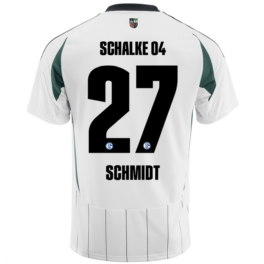 Men Football Tim Schmidt #27 White Green Away Jersey 2024/25 T-Shirt Australia