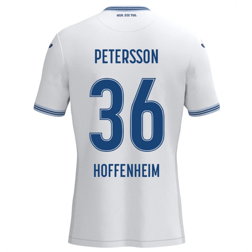 Men Football Lúkas Petersson #36 White Blue Away Jersey 2024/25 T-Shirt Australia