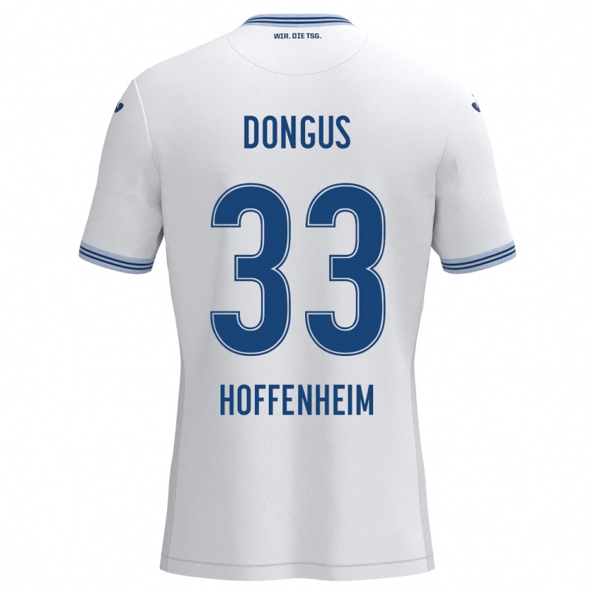 Men Football Fabienne Dongus #33 White Blue Away Jersey 2024/25 T-Shirt Australia